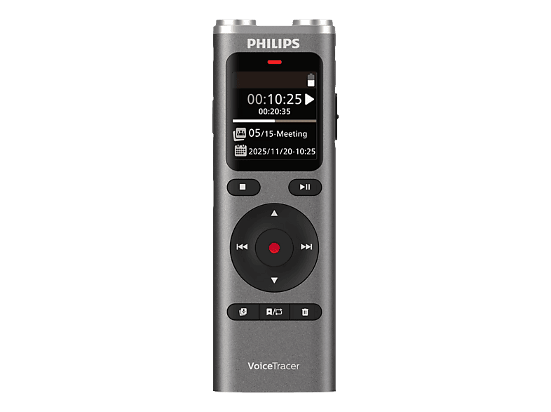 PHILIPS DVT2075/00 Diktiergerät 8GB, Grau