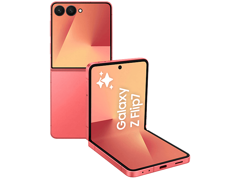 Samsung Galaxy Z Flip7, Rojo, 256 GB, 12 GB RAM, 6.9 FHD+, Exynos 2500, 4300 mAh, Android 16