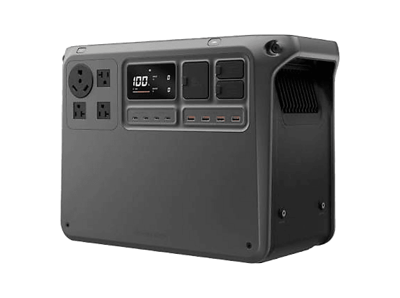 Estación de carga - DJI Power 2000, 2048 Wh, Wi-Fi y Bluetooth, Negro