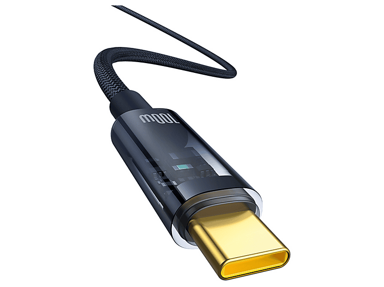 Cable USB - Baseus Power-off Explorer, Lightning USB-C, 100 cm, 100W, Apagado automático, Carga ultrarrápida, Azul – imagen 2