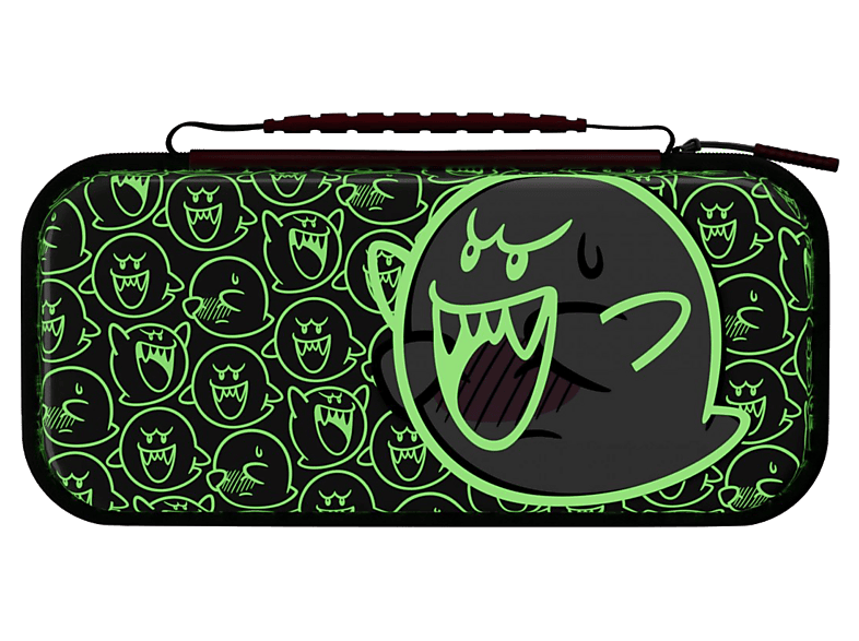 Funda Nintendo Switch - Turtle Beach Travel Case Plus Boo Hoo GLOW, Para Switch, OLED, Lite, Brilla en la oscuridad, Gris