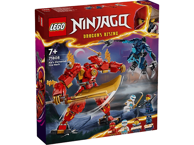 Klocki LEGO Ninjago Mech żywiołu ognia Kaia (71808) Wielokolorowy