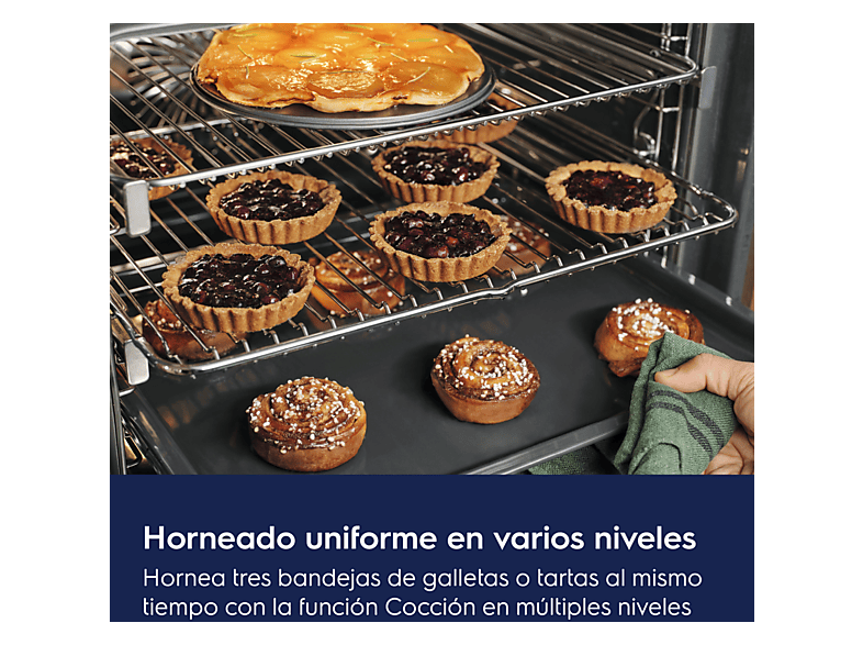 Horno - Electrolux EOF6P54TX, Multifunción, Pirolítico, 72 l, Anillo térmico, 60 cm, Inox