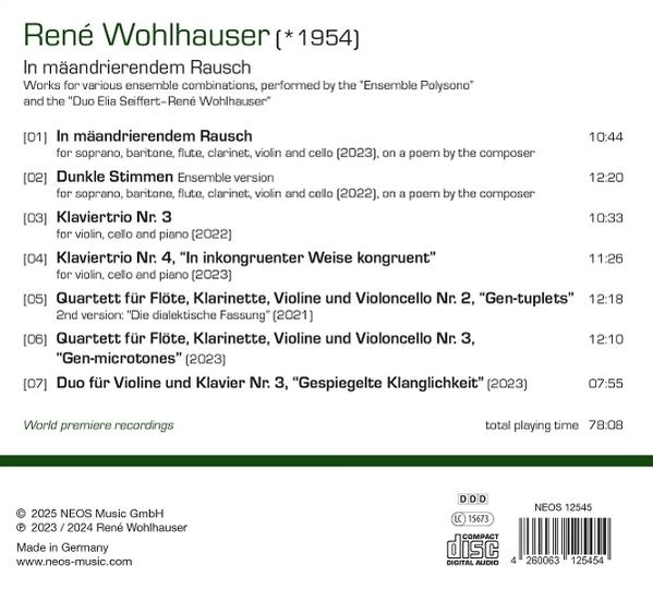 CD-Cover. Text: René Wohlhauser, Albumdetails, Titelliste und ein Compact-Disc-Logo.