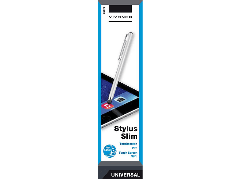 VIVANCO Stylus Slim Eingabestift für kapazitive Displays, Silber — Foto 2 von 2