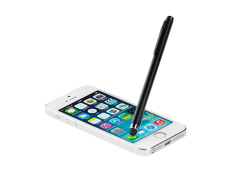VIVANCO Stylus Eingabestift für kapazitive Displays, Schwarz