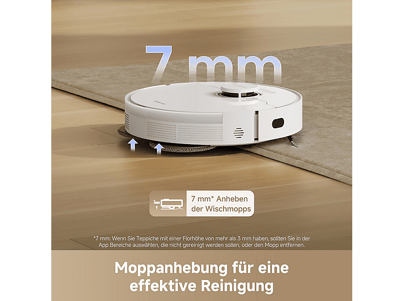 Dreame L10s Pro Gen3 Saugroboter mit Wischfunktion (Weiß, Laufzeit: 4.1h (Saugen)/ 3h (Saugen und Wischen)) — Foto 5 von 5