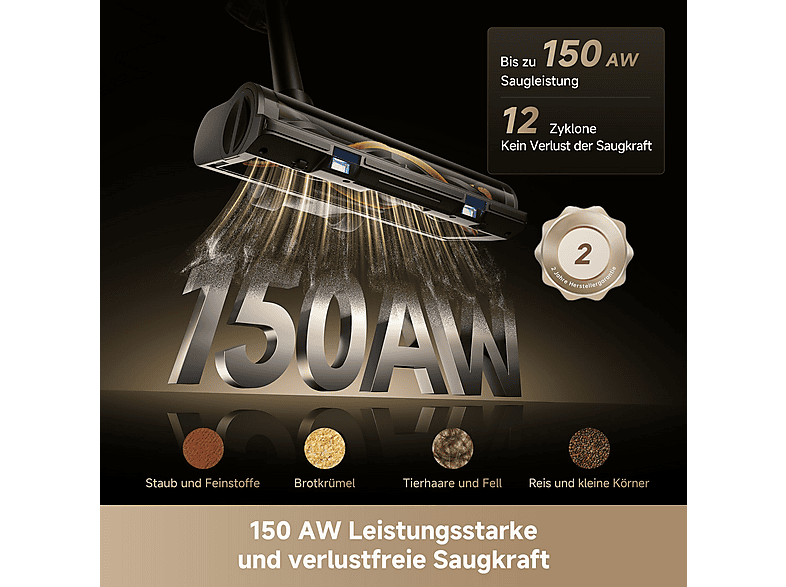 Dreame R20 SE Akkusauger (0,6 l, Akkulaufzeit: 90 Min., Schwarz) — Foto 2 von 5