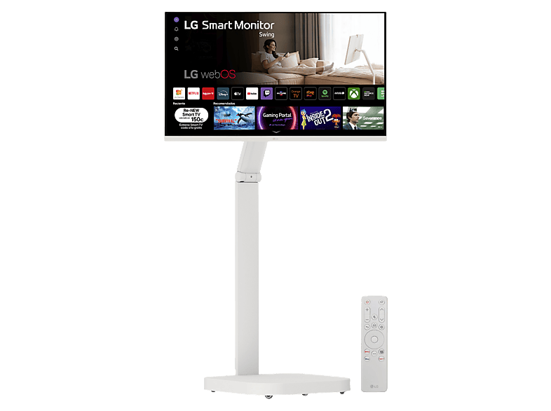 LG Smart Swing 32U721SAW-W, 32 UHD 4K, 60 Hz, 5ms, VA, Altavoces Incorporados, Blanco
