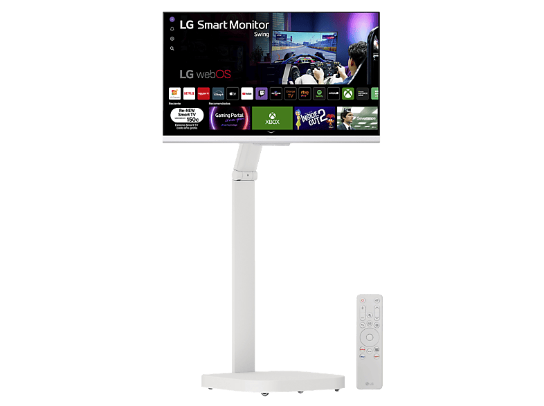 LG Smart Swing 32G810SAW-W, 31.5 UHD 4K, 144 Hz, 1 ms, IPS, Altavoces incorporados, Blanco