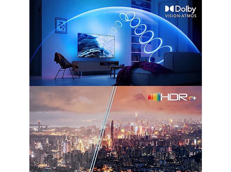 PHILIPS 77OLED950 OLED+ Ambilight TV (Flat, 77 Zoll / 194 cm, UHD 4K, SMART TV, Ambilight)