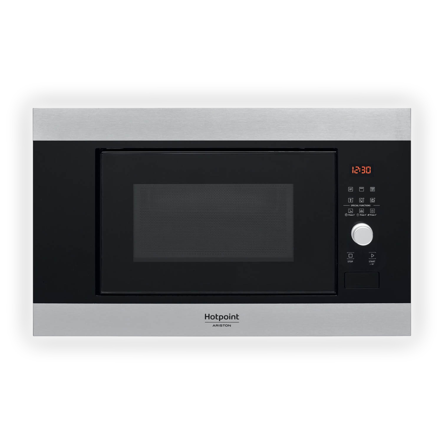 Hotpoint Mf20G IX HA Microonde Incasso, potenza microonde 800 W, capacità 20 l, 6 livelli di potenza, funzione grill 1000 Inox