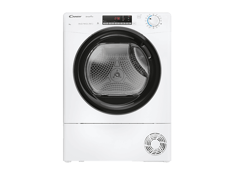 Asciugatrice Candy Croe H9A2Tbe-S, a pompa di calore, 9 Kg, profondità 58,5 cm, Smart Pro, funzione Syncro, Classe E