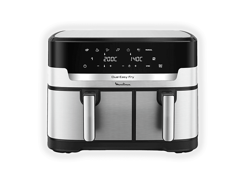 Moulinex Dual Easy Fry XXL Ez942D Friggitrice AD Aria, capacità 11 l, Max potenza 2700 W, Acciaio inox
