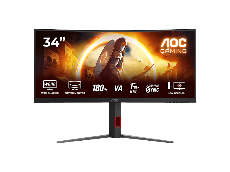 AOC CU34G4 34 Zoll  WQHD  Monitor  0,5 ms Reaktionszeit 180 Hz 
