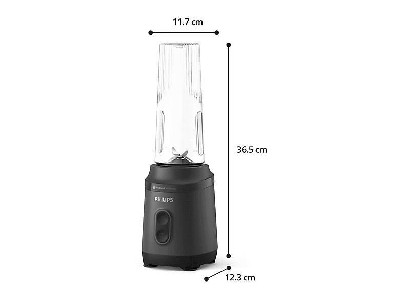 Philips HR2670/00 Opal Series Standmixer (Schwarz, 350 Watt, 0.6 l effektives Volumen (max. 0.8 l) ) — Foto 3 von 5