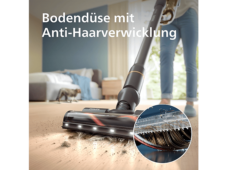 PHILIPS XC7067/01 SpeedPro Max 7000 Series Advanced hellgelb, Stielsauger, Akkubetrieb, 25,2 Volt