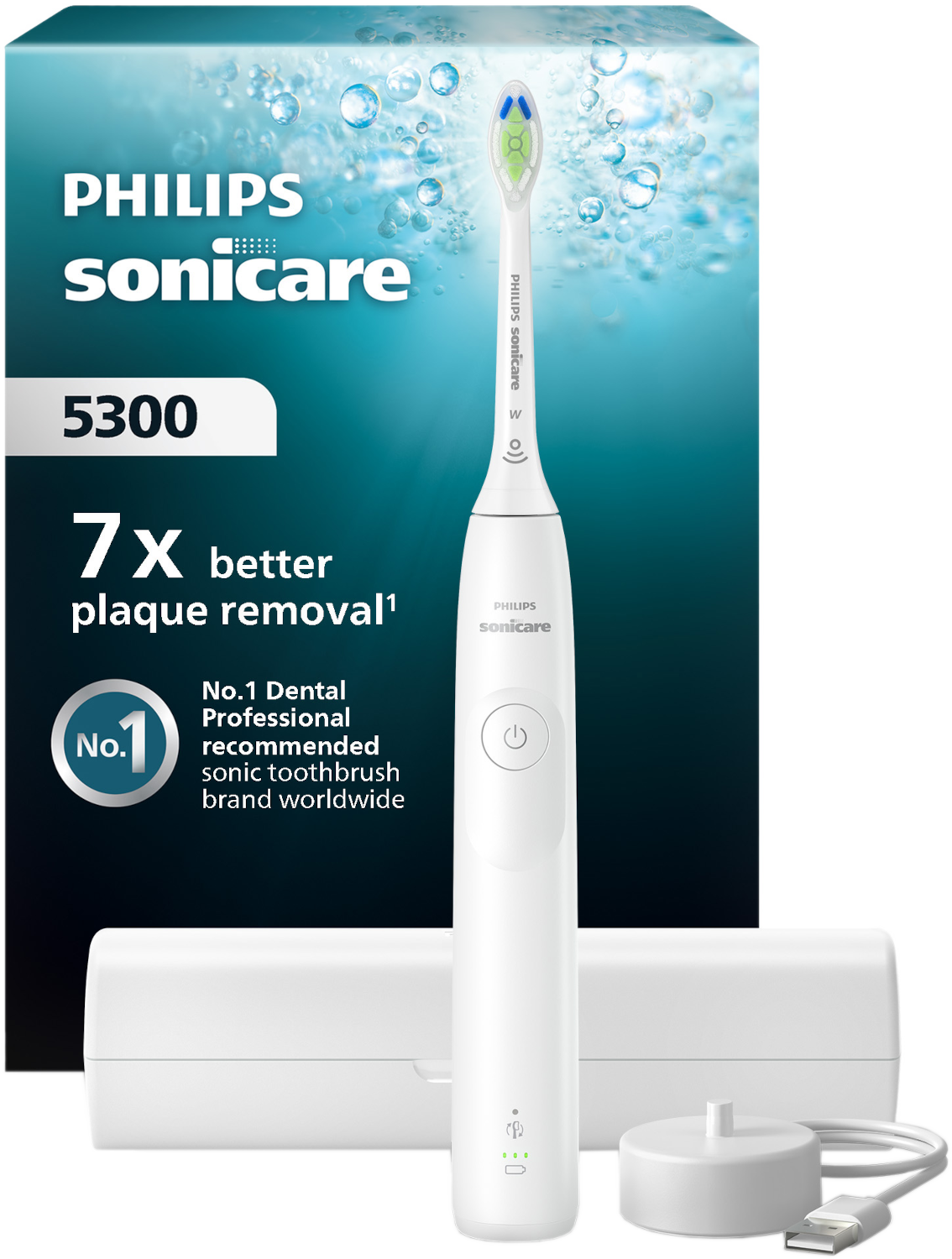 Philips Sonicare 5300 Series Hx7108/02 Elektrische Tandenborstel Wit