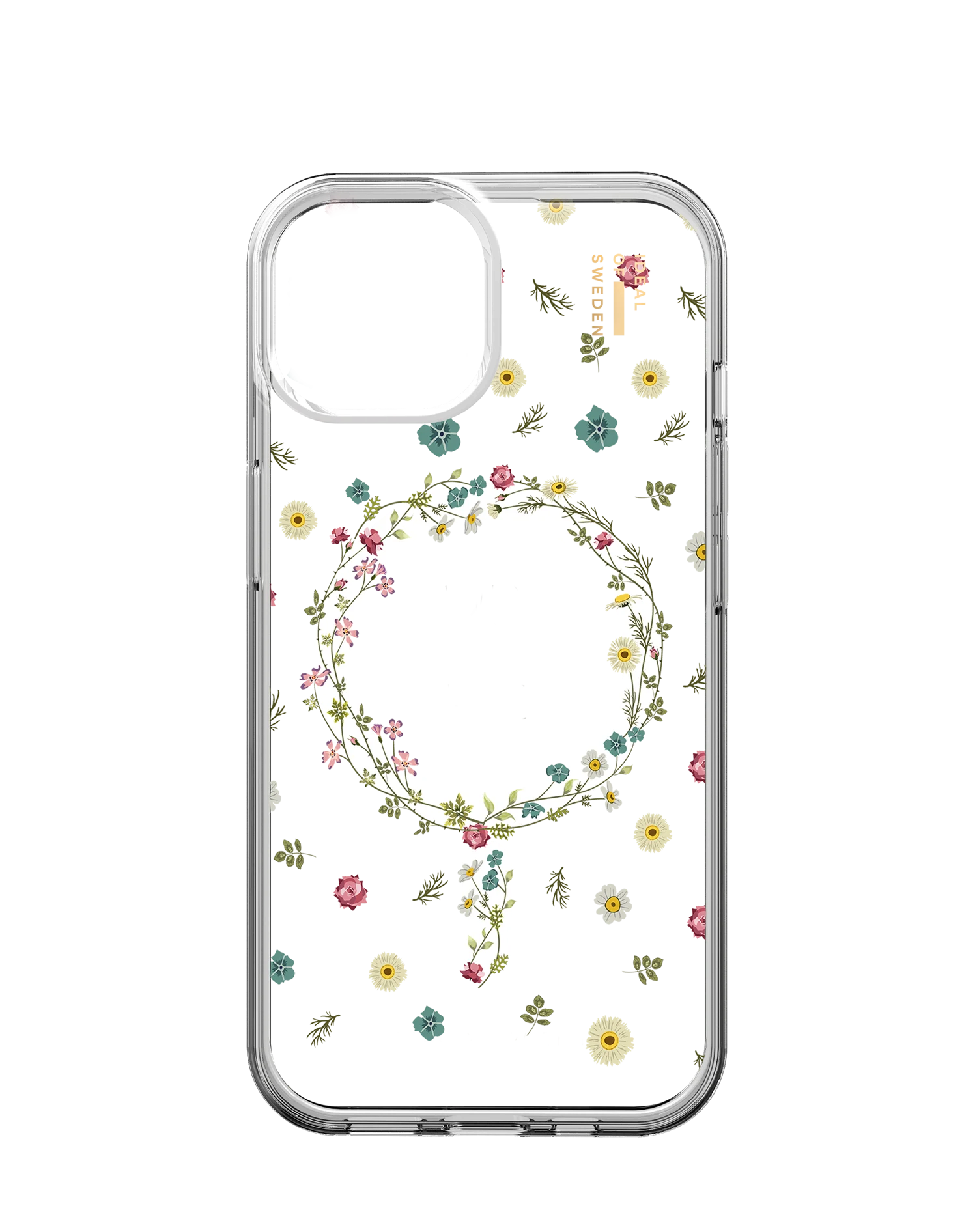 IDEAL OF SWEDEN iPhone 13/14/15/16e Magsafe kompatibilis átlátszó tok, kis virágos (IDCLCMS-I2361-507)