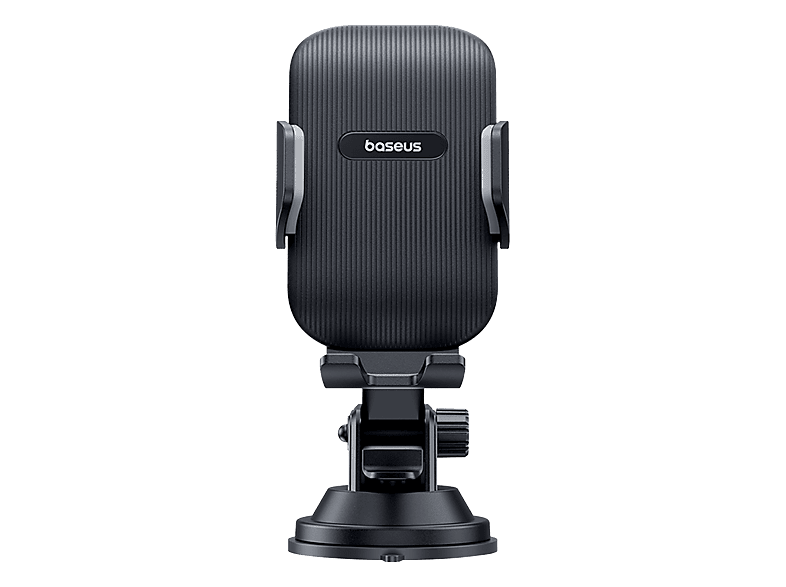 Soporte de móvil para coche - Baseus Go UltraControl, Universal, Sistema ventosa ultrapotente, Ajustable, Rotación 360º, Negro Cluster