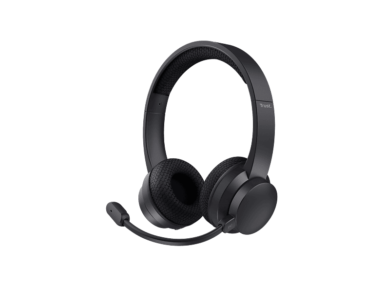 Auriculares inalámbricos - Trust Ayda, Supraaurales, Diadema, Con micrófono, Bluetooth, Negro