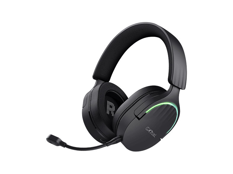Auriculares gaming – Trust GXT 491, Circumaurales, Bluetooth, Con micrófono, Iluminación RGB, Negro