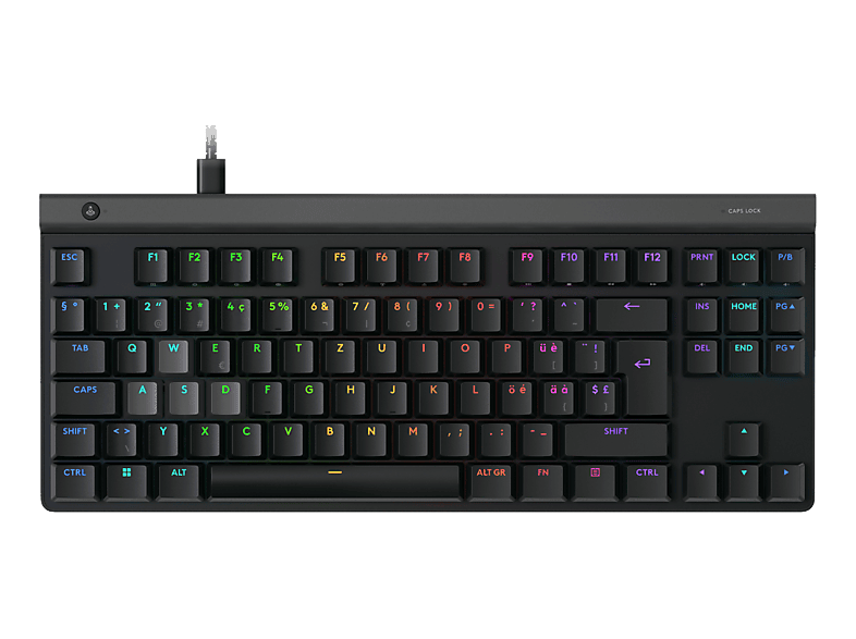 LOGITECH G515 RAPID TKL (CH), Gaming-Tastatur, Magnetisch, Kabelgebunden, Schwarz