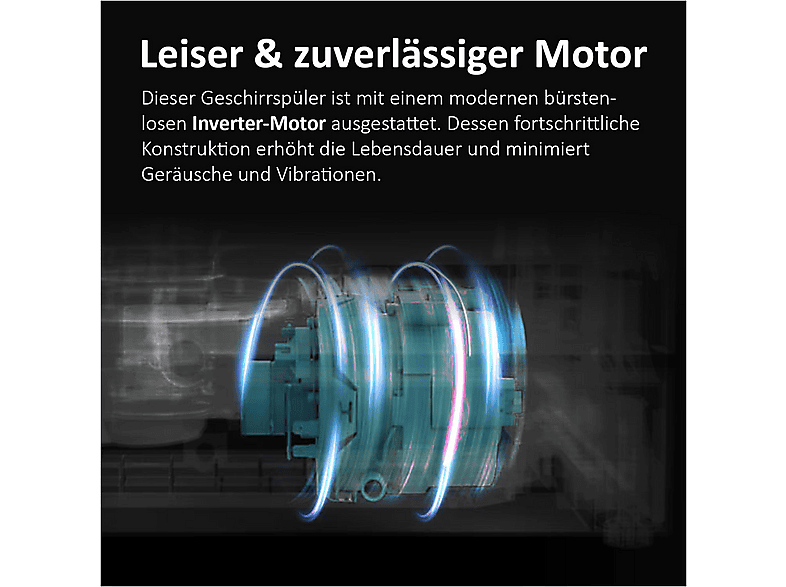 Thumbnail - HAIER XF 4C4E1S-84 Washlens Plus Serie 2 Geschirrspüler (Standgerät, 597 mm breit, 44 dB (A), C)