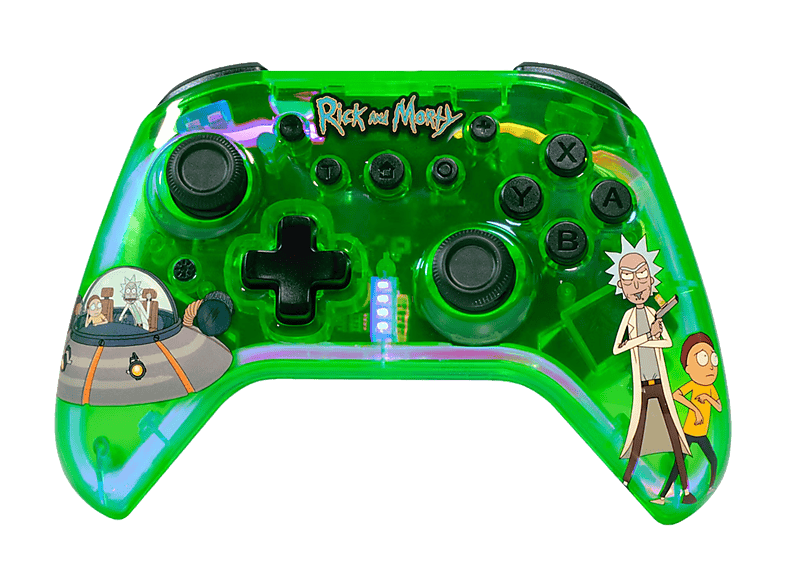 Mando Nintendo Switch - FR-TEC Rick y Morty Wireless Gamepad, Inalámbrico, Para 1 2, PC Mac, iOS Android, Verde
