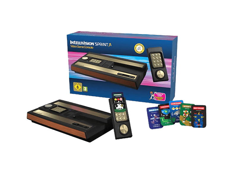 Consola retro – Intellivision Sprint, 2 mandos, 45 juegos integrados, HDMI, Negro