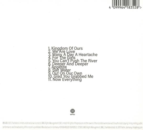 CD-Rückseite mit Titelliste, Barcode und BMG-Logo. Die Titelliste ist in schwarzer Schrift auf weißem Grund.