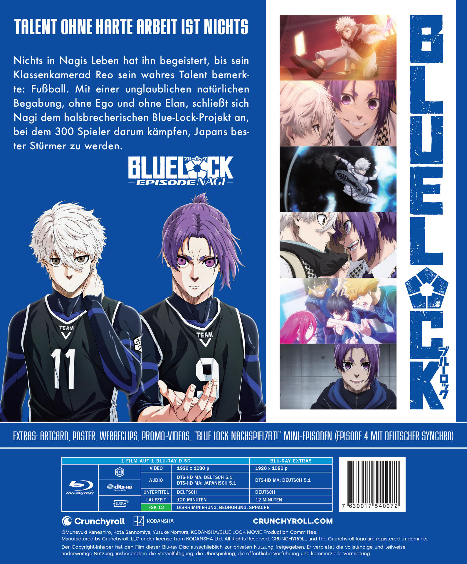 Anime-Cover mit zwei männlichen Charakteren. Einer hat weiße Haare, der andere hat lila Haare, beide in schwarzen Trikots.