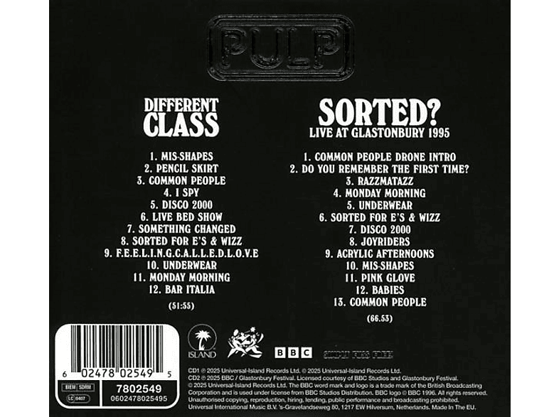 Thumbnail - Pulp - Different Class (Ltd. 2CD Super Deluxe) (CD)
