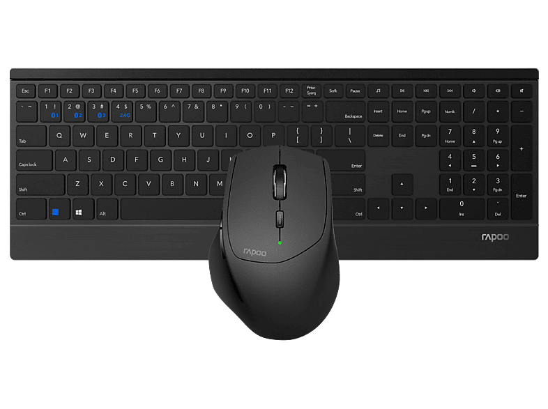 Zestaw klawiatura + mysz RAPOO 9500M Czarny