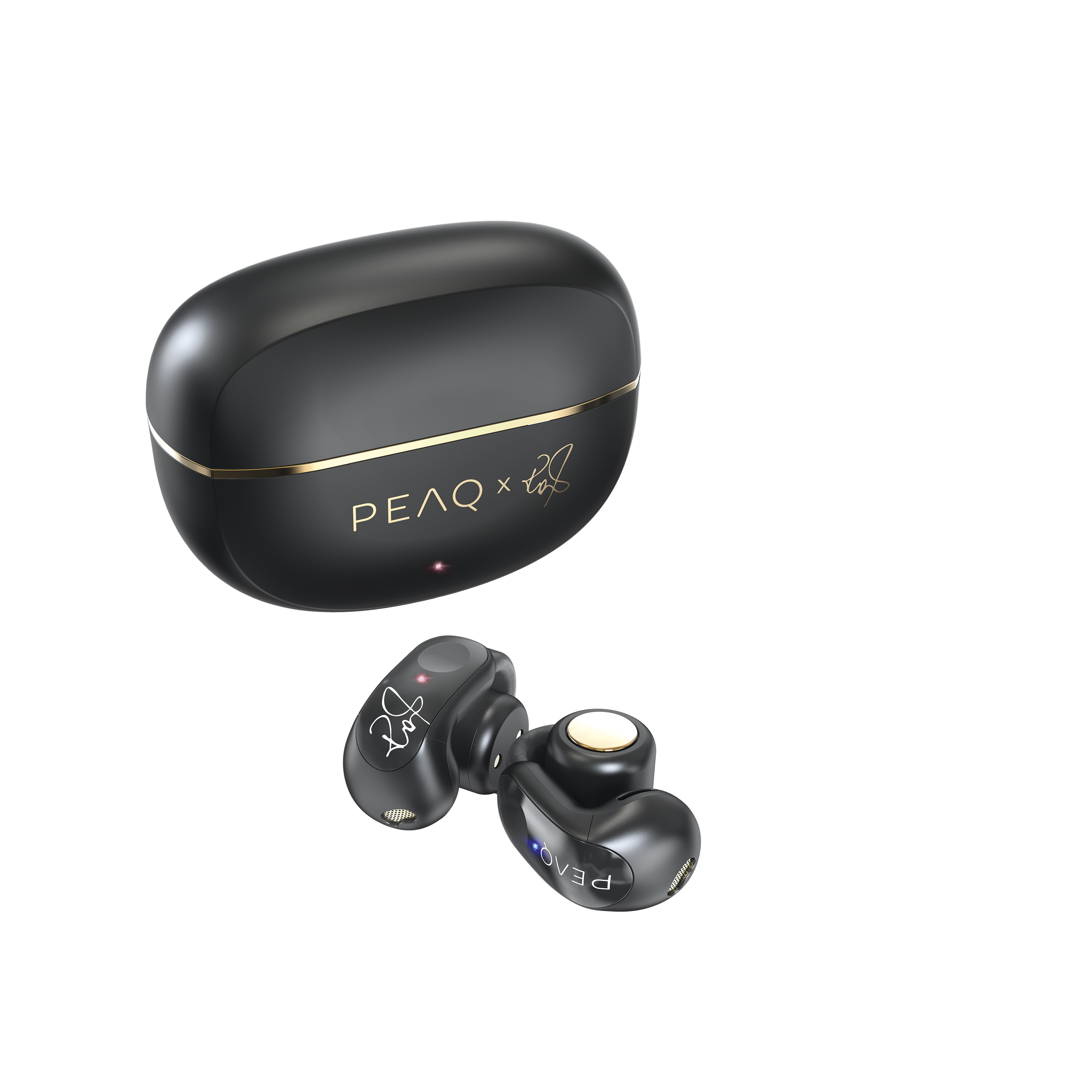 PEAQ vezeték nélküli Open Ear TWS fülhallgató mikrofonnal, fekete (PTW-4000-RW)