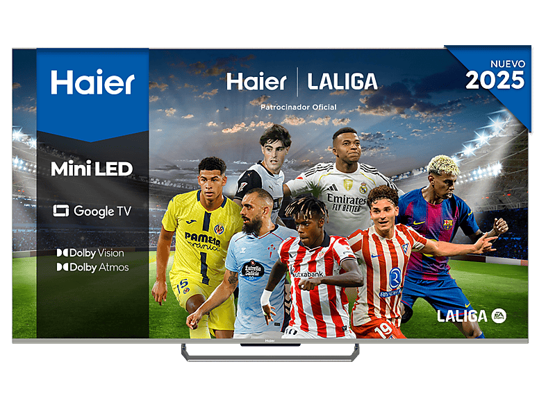Haier M90 Series H55M90EUX, Smart (Google TV), 4K 144Hz, 1300 nits, Dolby Vision, Atmos, 4x HDMI 2.1, Negro