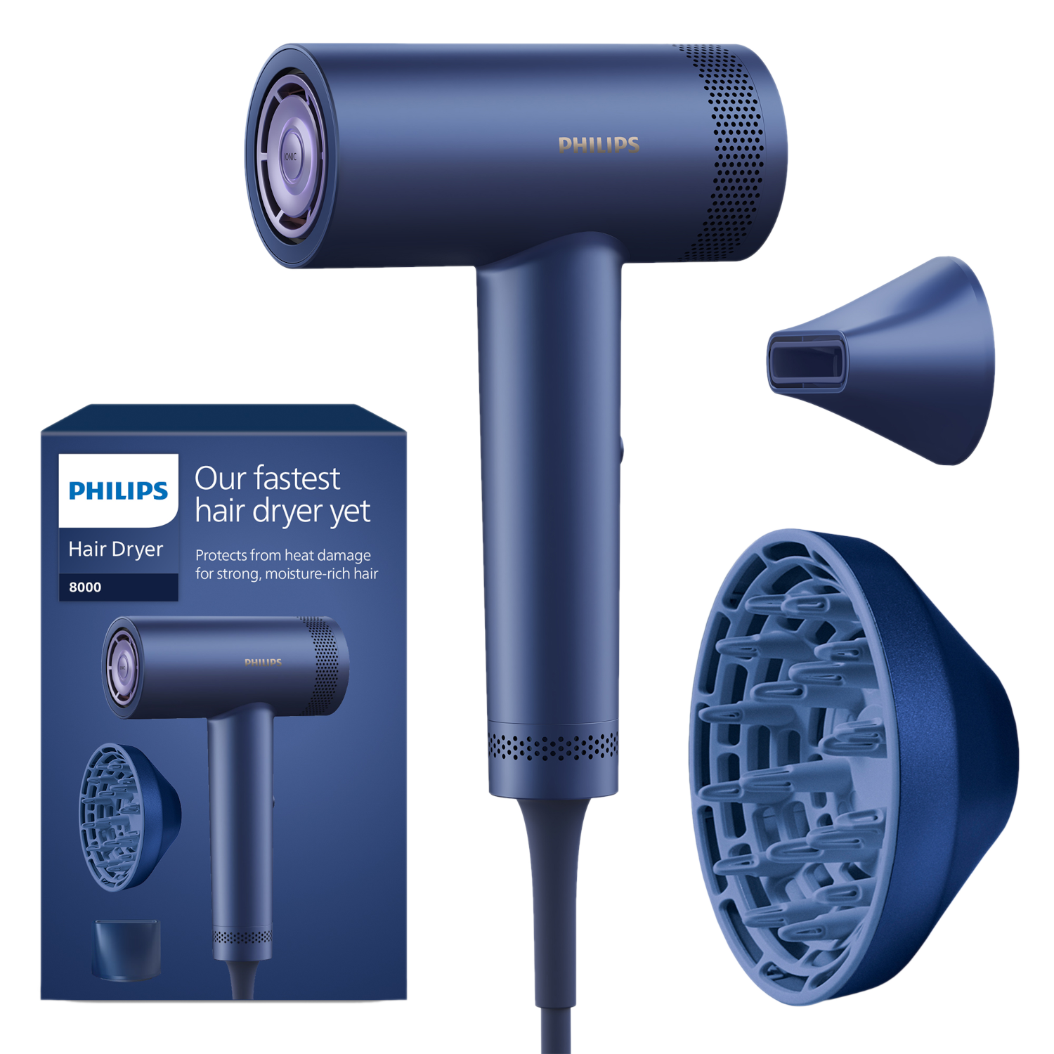 Philips 8000 Series Bhd839/10 Föhn Adriatic Blauw