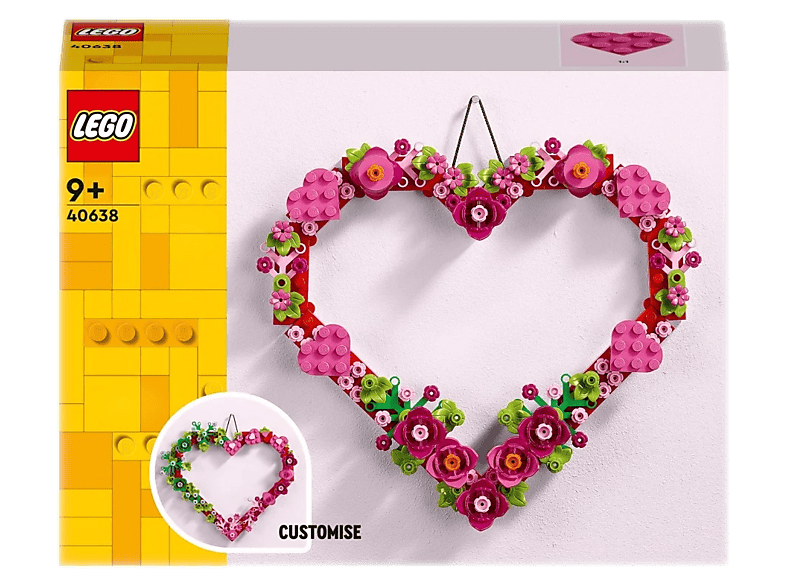 Klocki LEGO Icons Ozdoba w kształcie serca 40638 Wielokolorowy
