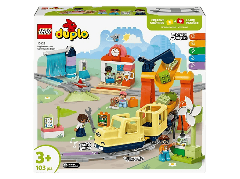 LEGO Duplo 10428 - Duży interaktywny pociąg miejski
