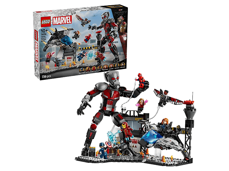 LEGO Marvel 76314 Kapitan Ameryka: Wojna bohaterów