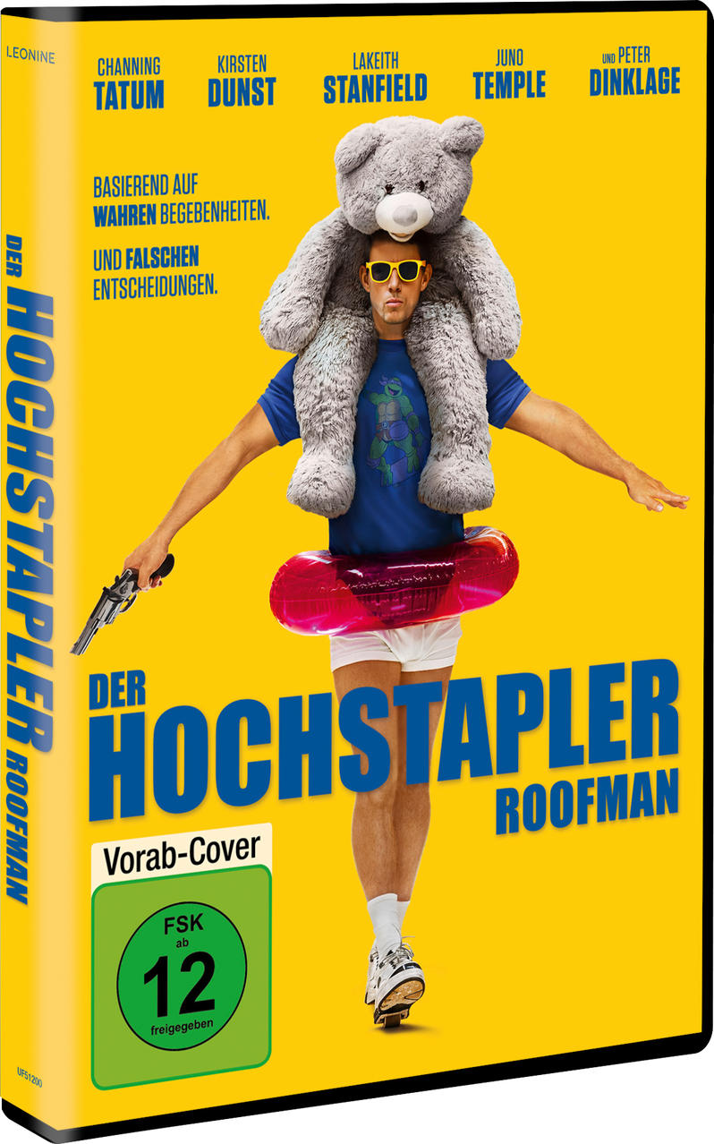 DVD-Cover: Mann mit Teddybär, Sonnenbrille und Schwimmreifen. Hält eine Pistole. Gelber Hintergrund mit Filmtitel und Schauspielern.