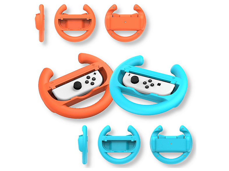 Uchwyt na Joy-Con YAXO Wheels Set Inferno Pomarańczowy/Niebieski – zdjęcie 2