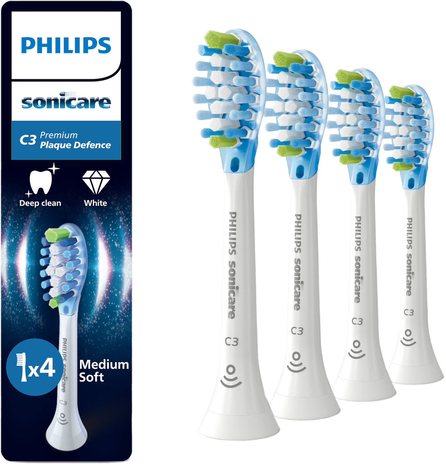 Philips Sonicare 4 C3 Premium Plaque Defence Hx9044/87 Opzet Borstels Wit
