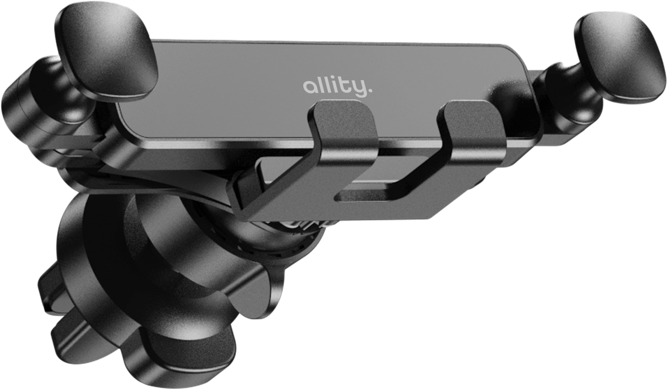 ALLITY Szellőzőrácsra rögzíthető autós telefontartó, fekete (ACH-100)