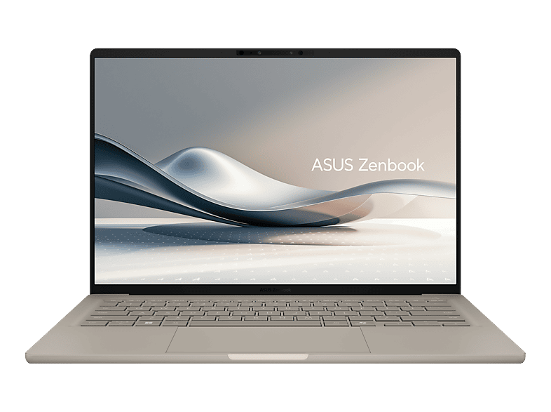 ASUS Zenbook A14 UX3407QA-QD508W, Notebook, mit 14 Display, Qualcomm® Snapdragon® X Prozessor (30 MB Cache, bis zu 2.97 GHz), 16 GB RAM, 1 TB SSD, Qualcomm Adreno™ Onboard Graphics, Zabriskie Beige, Windows 11 Home