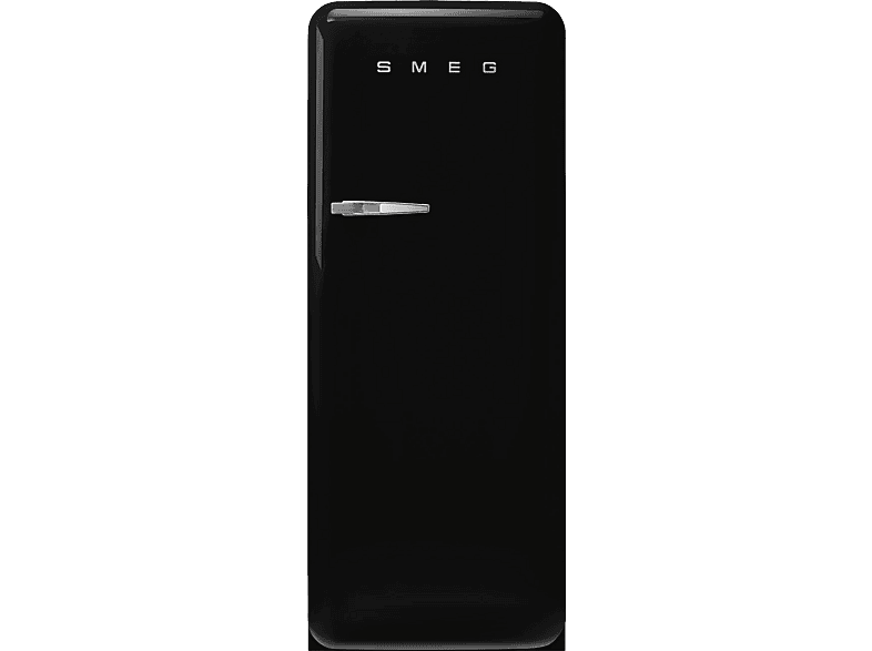 Smeg Fab28rbl6 - Retro Koelkast Met Vriesvak 153 Cm Rechtsdraaiende Deur 270 L Zwart