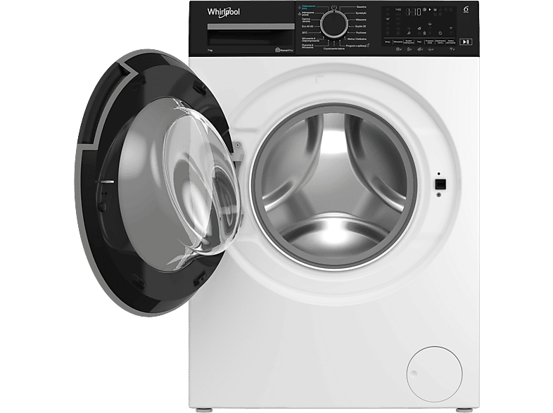 Pralka WHIRLPOOL WAM764WKBCPL Slim 7kg 1400obr. HomeWhiz FreshCare+ ColdWash Biało-czarny – zdjęcie 2