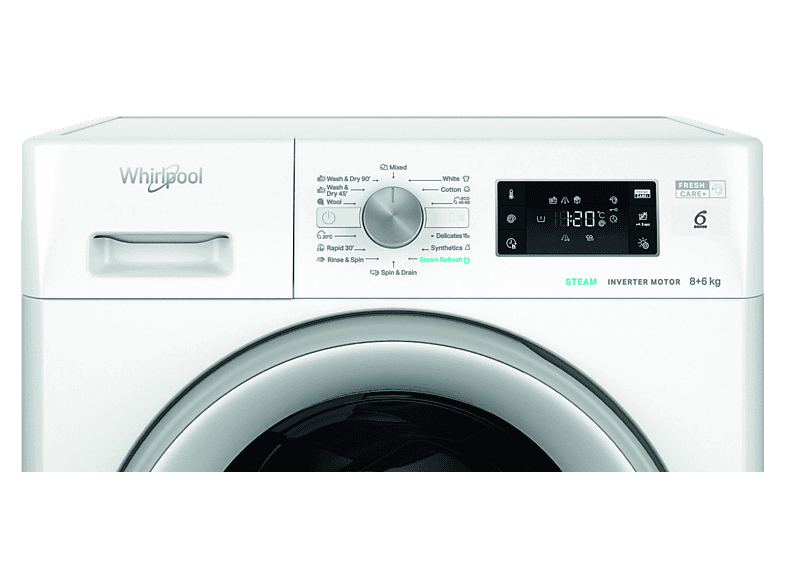 Whirlpool Pralko-suszarka FFWDB864489SVEE – zdjęcie 3