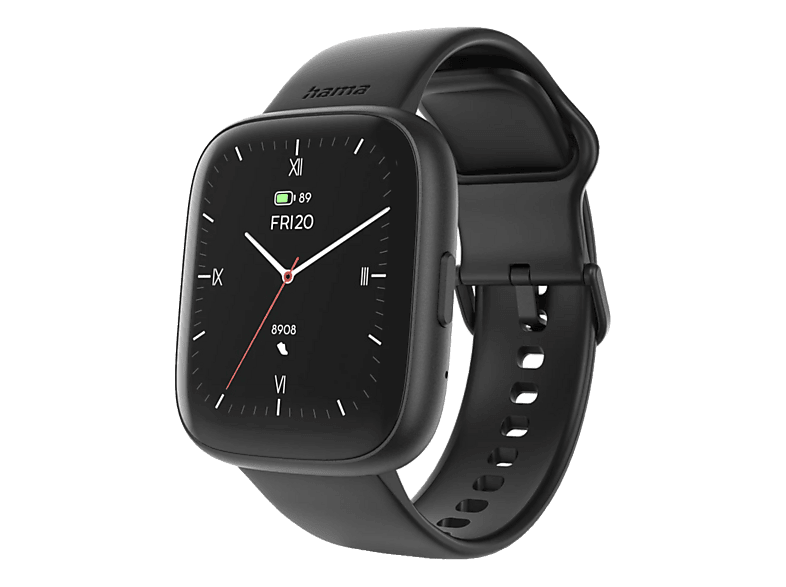 HAMA 4000 Smartwatch Kunststoff Silikon, 150 - 187 mm, Schwarz
