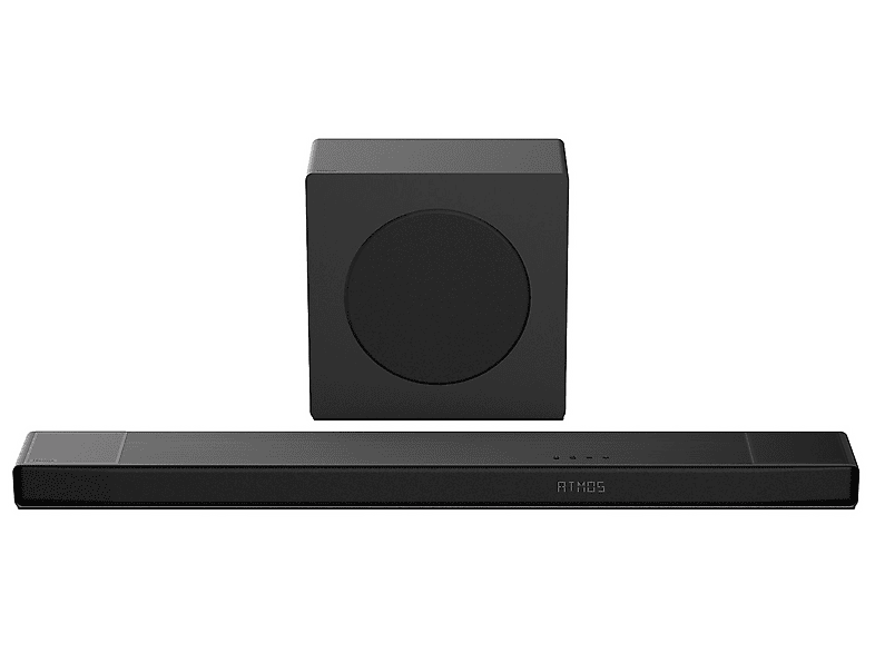 Soundbar HISENSE AX3120Q Czarny 3.1.2-kanałowy, Bezprzewodowy Subwoofer, HDMI eARC, BT, Dolby Atmos, DTS:X, Tryb AI EQ – zdjęcie 2